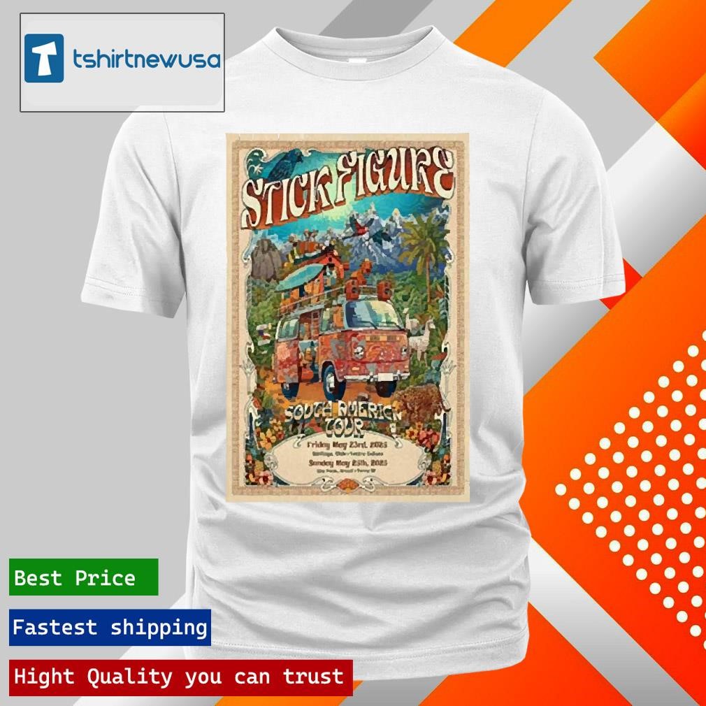 Premium Stick Figure South America Tour May 23 25 2025 T-Shirt