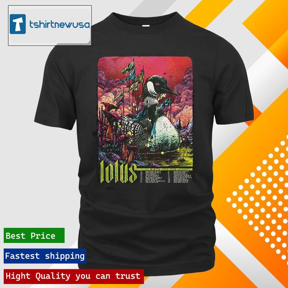 New Official Lotus Band Poster Dates List Winter 2025 Tour Two Sides Unisex Shirts