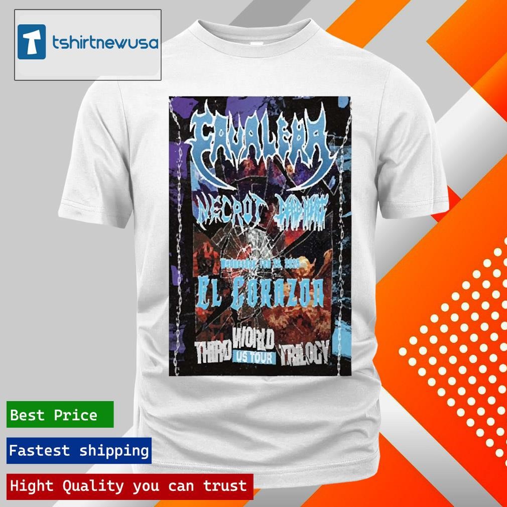 New Official Cavalera Wednesday Feb 26 2025 Seattle Wa Third World Trilogy Us Tour T-Shirt