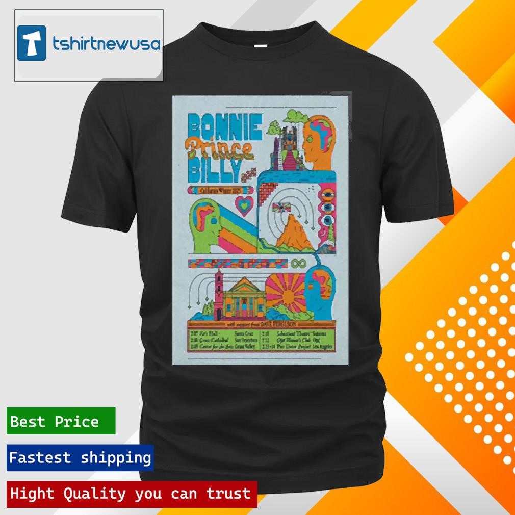 New Funny Bonnie Prince Billy California 2025 Winter Tour T-Shirt