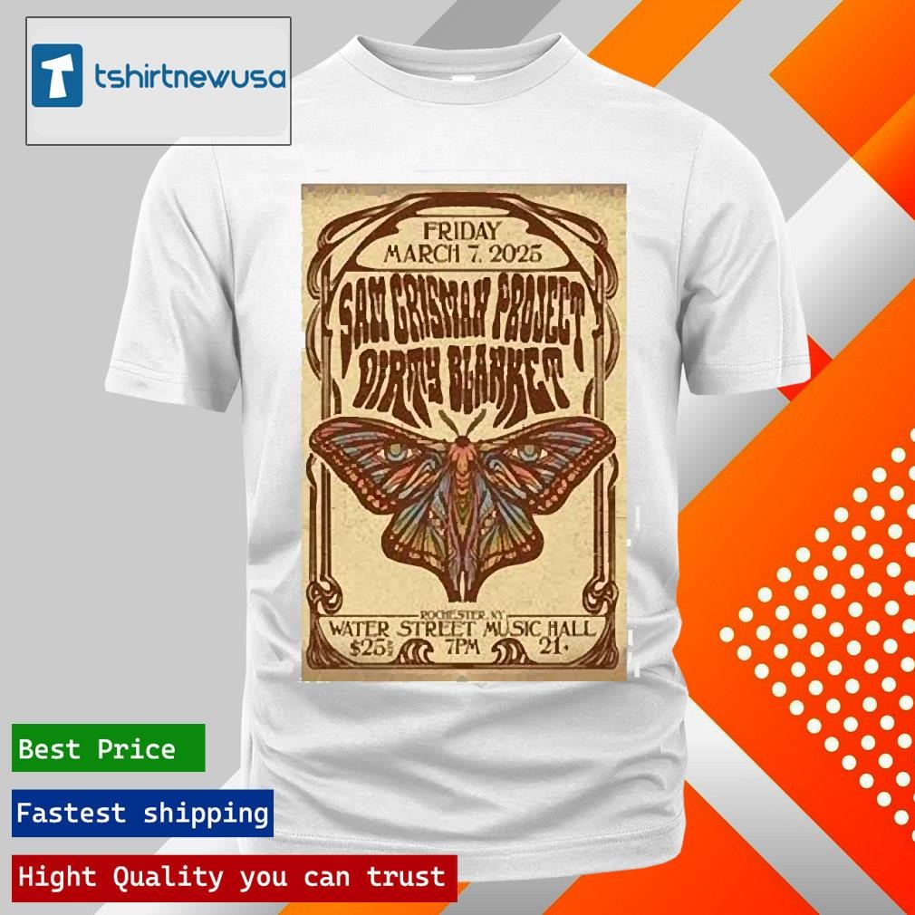New Best Sam Grisman Project And Dirty Blanket Mar 7 2025 In Rochester Ny Tour T Shirts