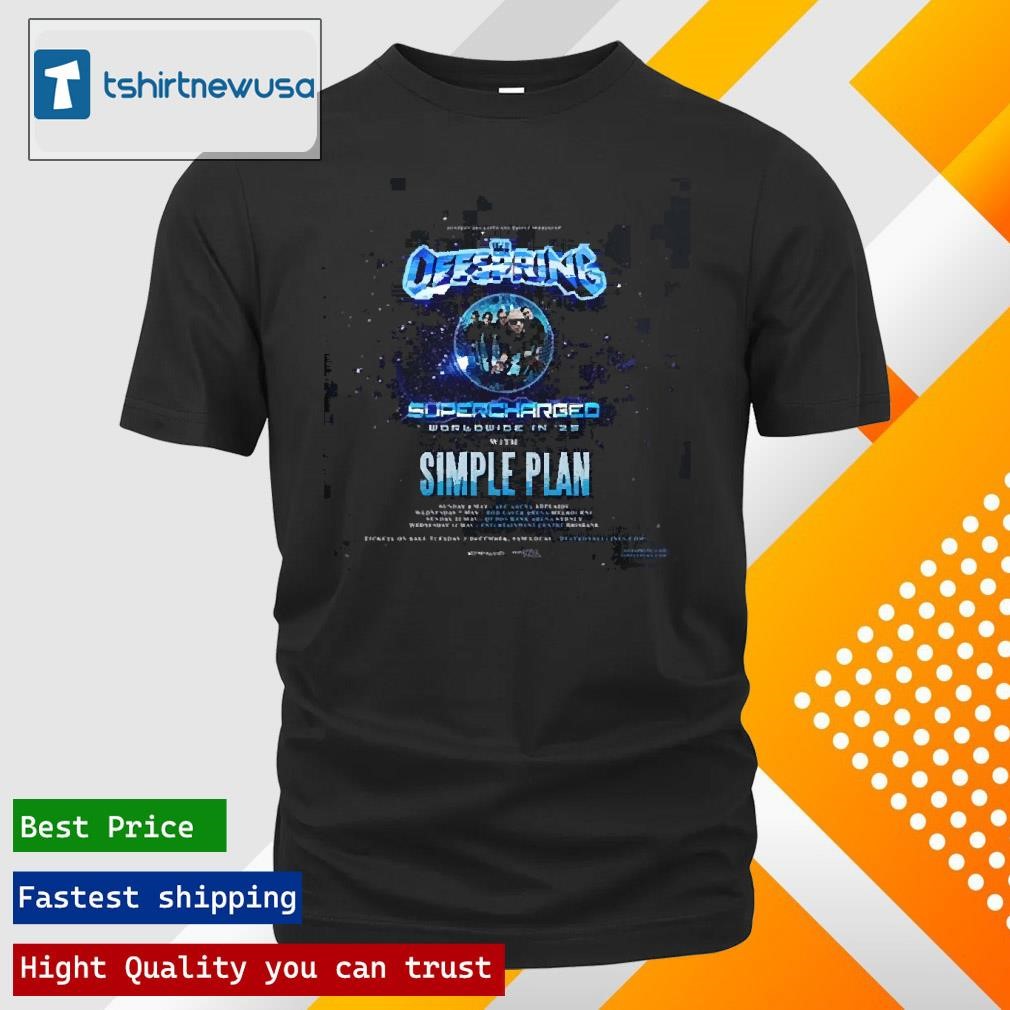 New Funny The Offspring Supercharged Worldwide In 25 With Simple Plan Australia Tour Dates List Classic 2025 T Shirts