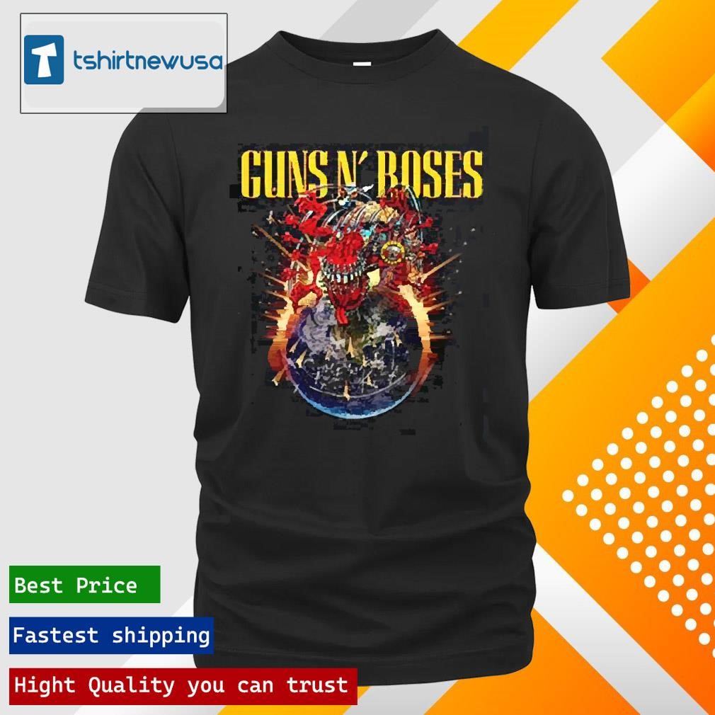 New Funny Guns N Roses 2025 European And Middle East Tour Schedule Dates List Two Sides Unisex T Shirts