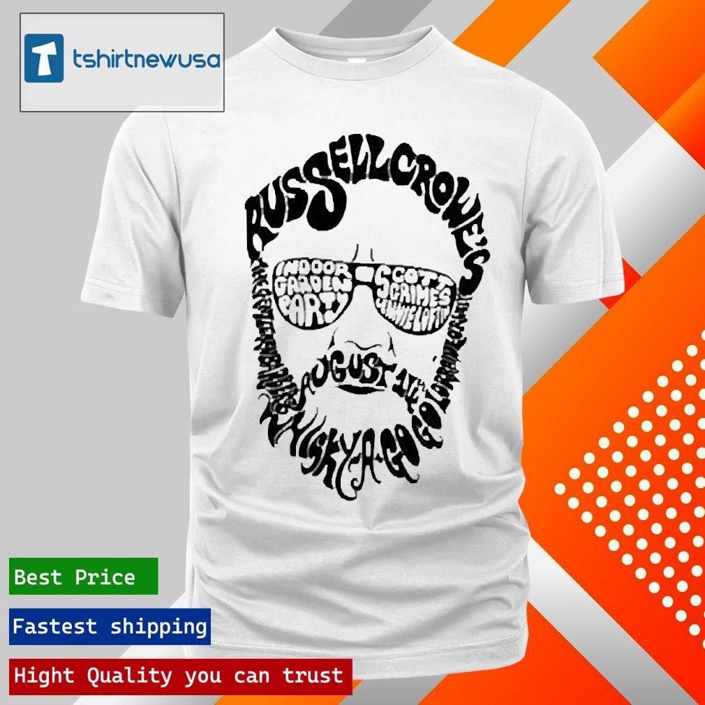 New Premium Russell Crowe Igp Genuine Tour By Gareth Blayney Indoor Garden Party 2025 T Shirt