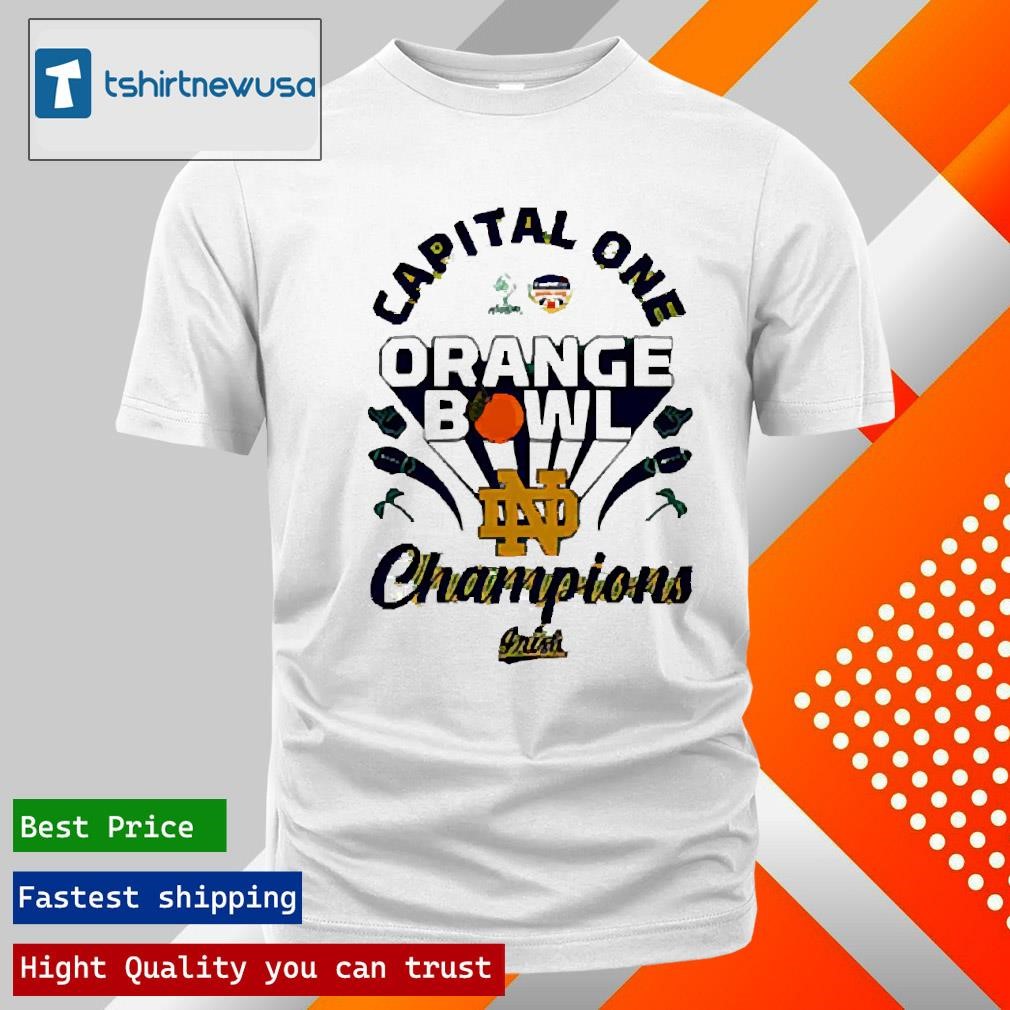 New Top Notre Dame Football Champions 2025 Orange Bowl For Fans Logo T-Shirt