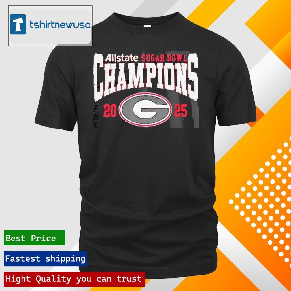 New Top Allstate Sugar Bowl Cfp 2025 Georgia Bulldogs Champions T-Shirt