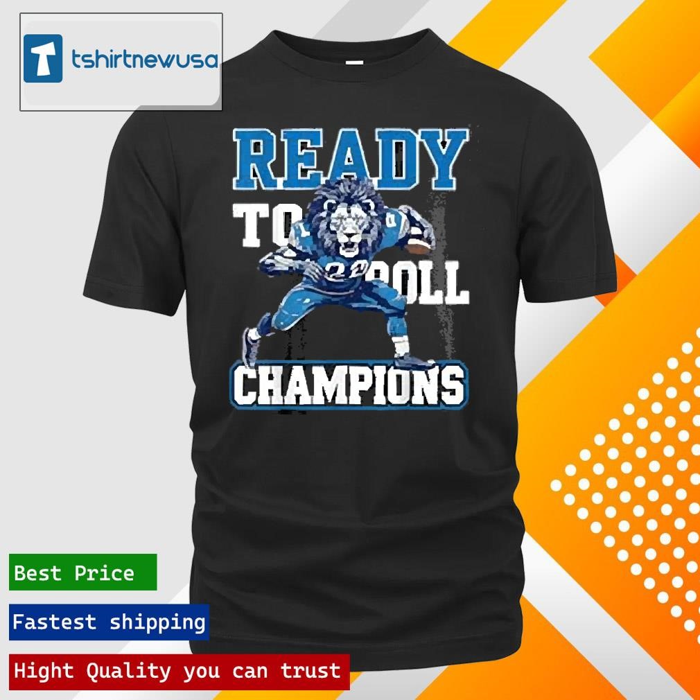 New Original Detroit Ready To Roll Funny Lion Graphic 2025 Shirts