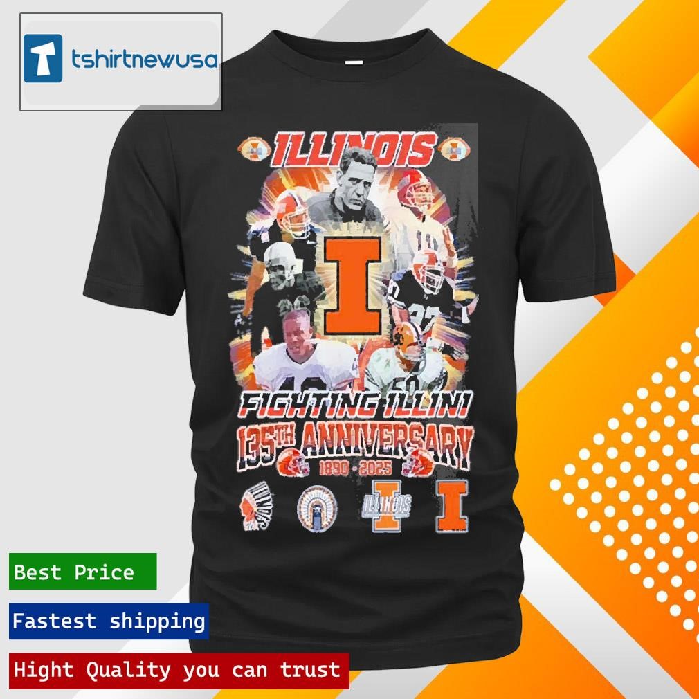 New Premium Illinois Fighting Illini 135Th Anniversary 1890 2025 For Fans Limited Shirts