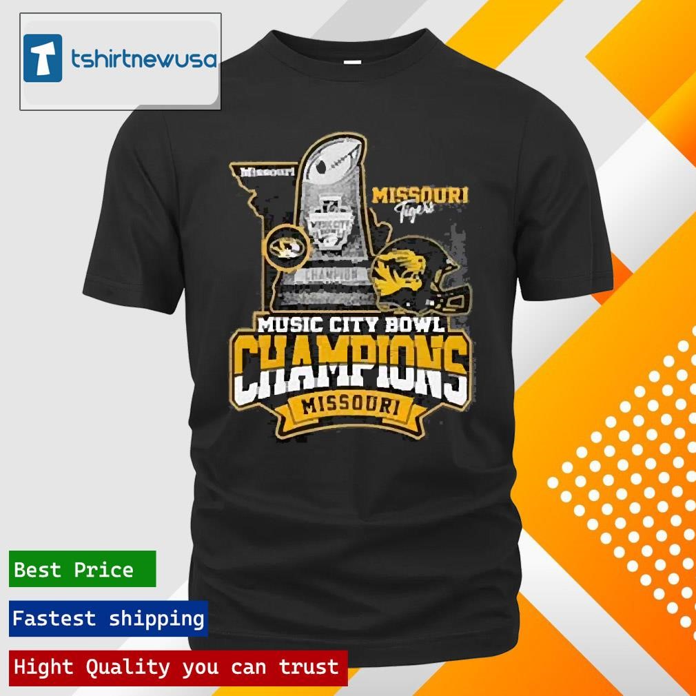 New Official Missouri Tigers Ncaa Transperfect Music City Bowl Champions 2025 T-Shirt