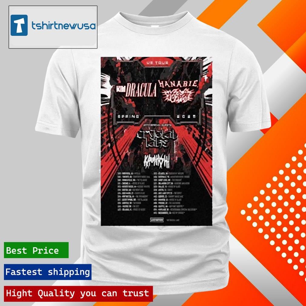 New Top Kim Dracula And Hanabie Announce 2025 North American Co Headlining Poster Original T Shirts