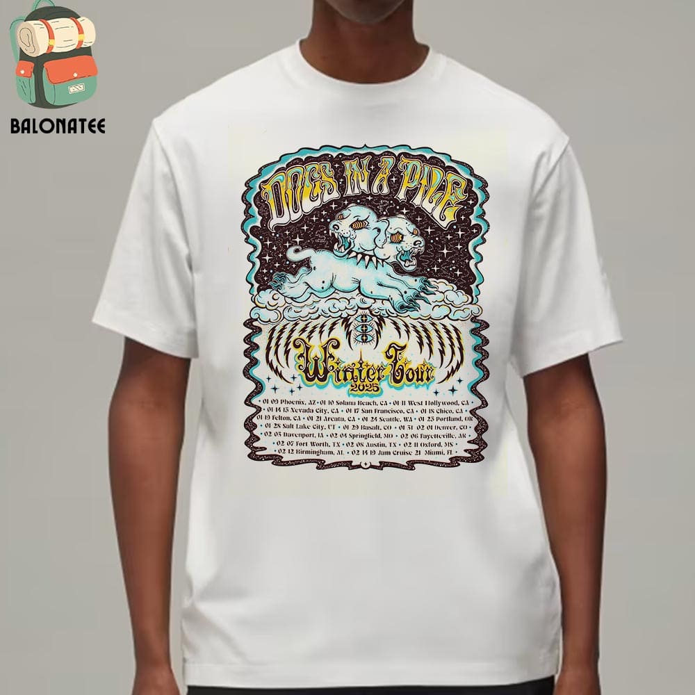 New Dogs In A Pile Official Poster For Winter Tour 2025 Dates And Places List Classic T-Shirt