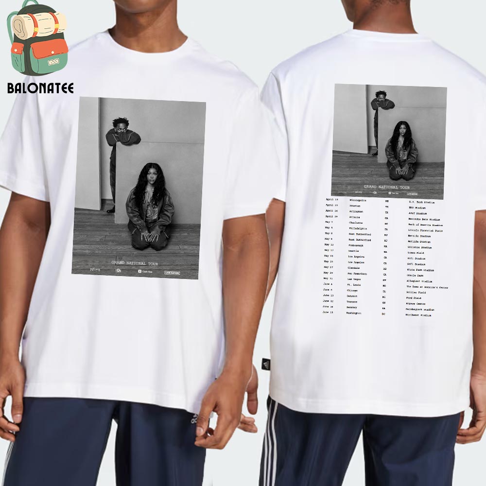 New Kendrick Lamar And Sza Grand National Tour 2025 Dates And Places List Two Sides Classic T-Shirt