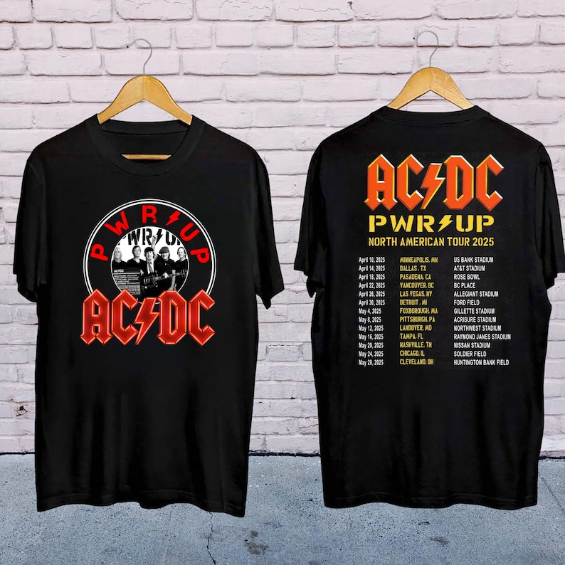 New Acdc Pwr Up World Tour 2025 Shirt, Rock Band Acdc Tour 2025 Shirt, Acdc Band Fan Shirt, Acdc Merch, Acdc Band 90S Vinatge Shirt, Acdc Shirt
