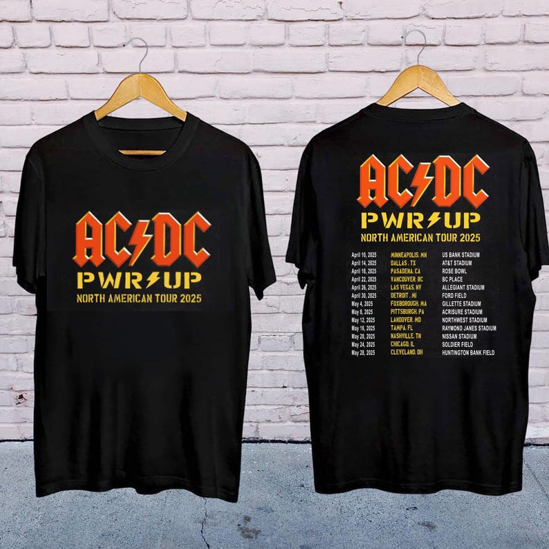 Rock Band Acdc Tour 2025 Shirt, Acdc Pwr Up World Tour 2025 Shirt, Acdc Band Fan Shirt, Acdc Merch, Acdc Band 90S Vinatge Shirt, Acdc Shirt