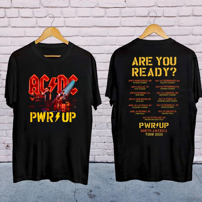 Acdc 90S Vintage Shirt, Acdc Band 2025 Tour Shirt, Acdc Pwr Up Tour 2025 Shirt, Acdc Rock Band Shirt, Acdc Band Fan Shirt, Acdc Tour Merch