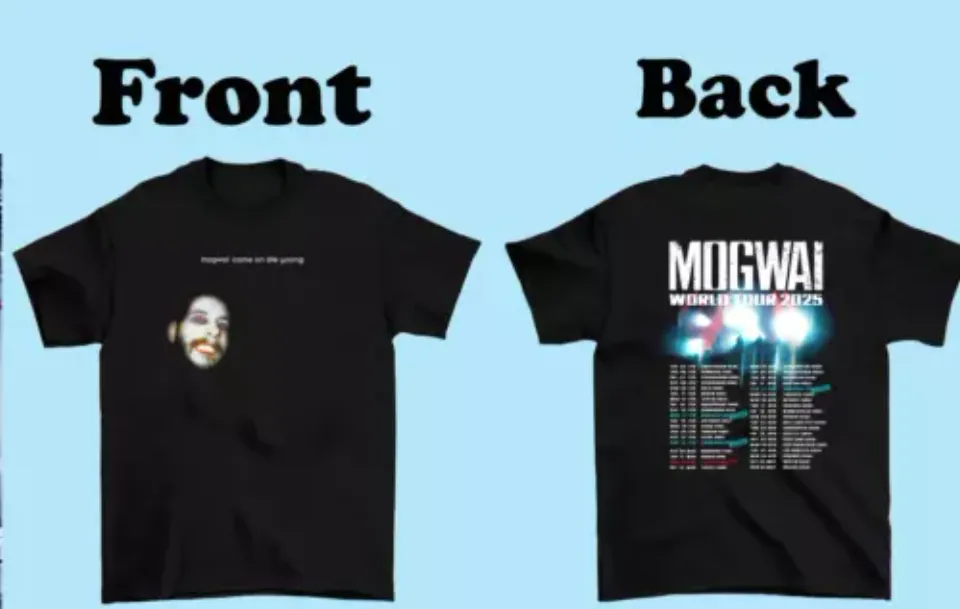 Mogwai Band 2025 Tour Black T-Shirt