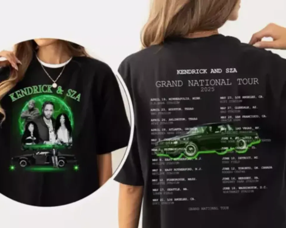 New Kendrick Sza Grand National Tour 2025 Tour T-Shirt