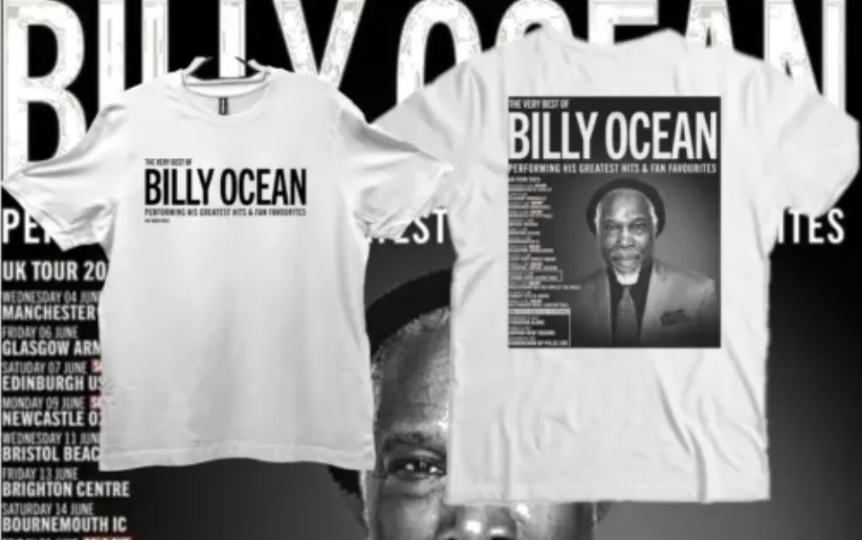 New Billy Ocean 2025 Tour T Shirts