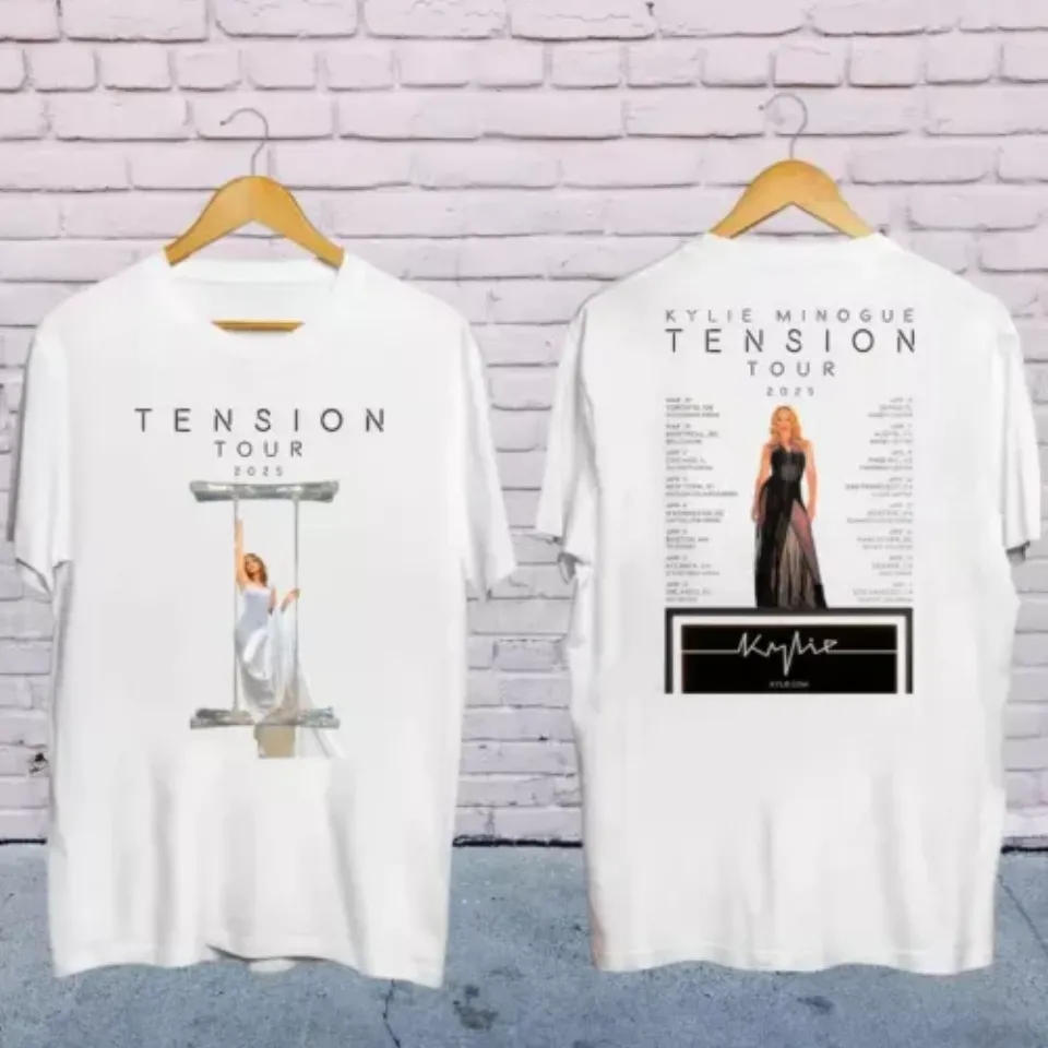 New 2025 Kylie Minogue Tension World Tour Music T-Shirt, Kylie Minogue 2025 Concert Music T-Shirt