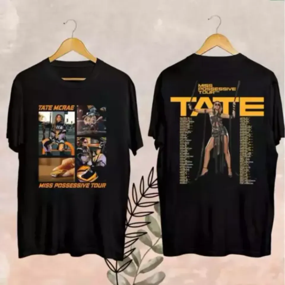 New Tate Mcrae Tour 2025 Fan Music T-Shirt, Tate Mcrae Miss Possessive World Tour 2025 Music T-Shirt