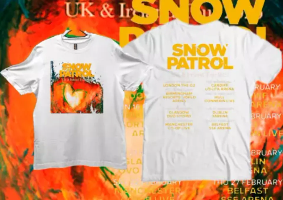 New Snow Patrol Uk & Ireland 2025 Tour Tshirt