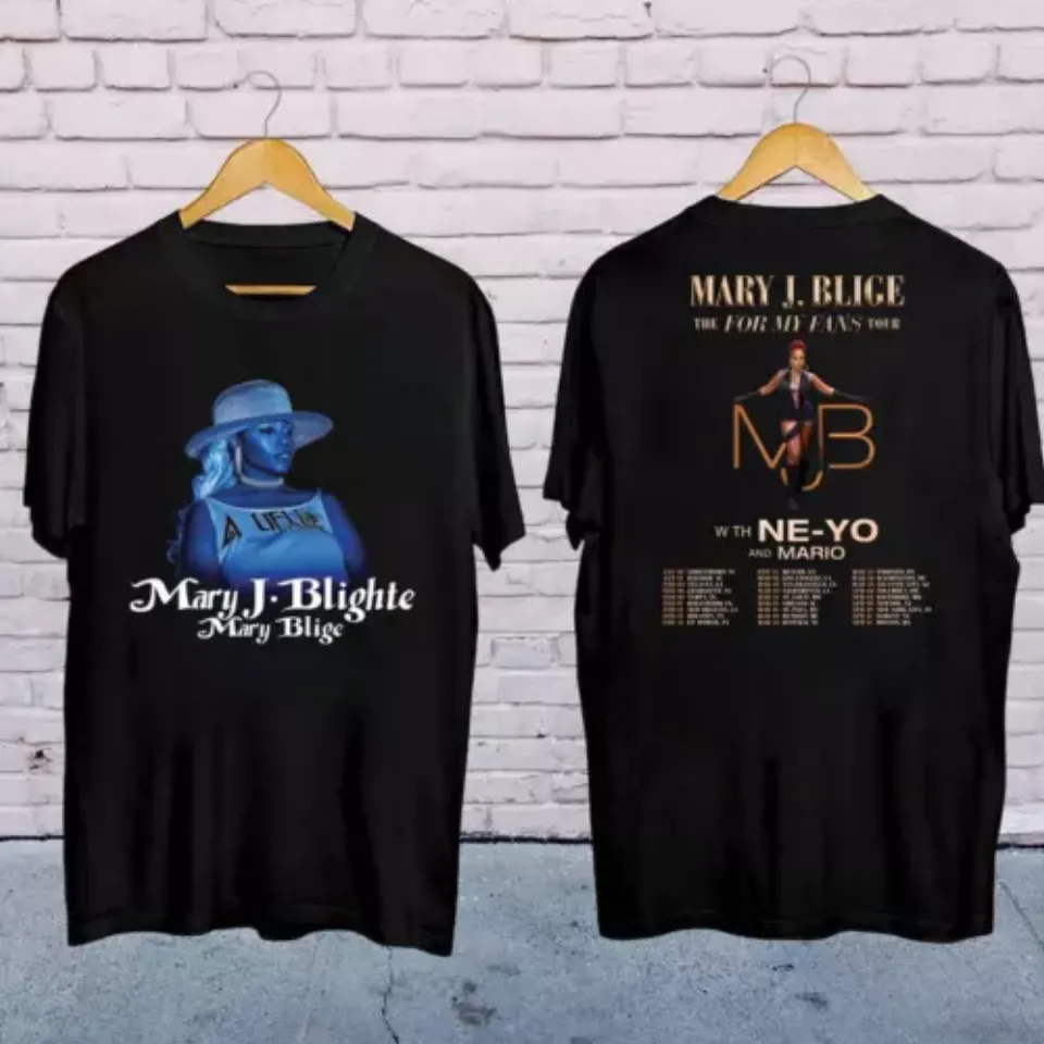 New Mary J Blige 2025 Concert, 2025 Mary J Blige The For My Fans Tour T-Shirt