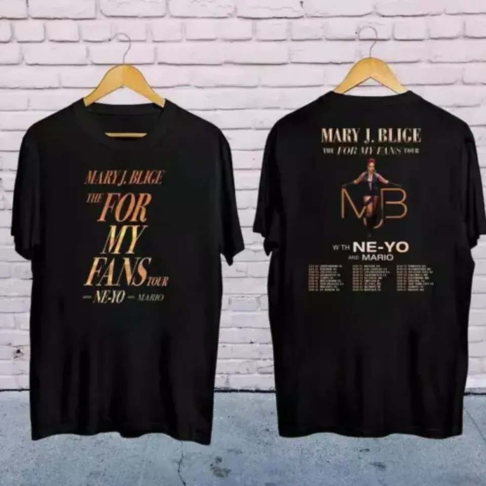 2025 Mary J Blige The For My Fans Tour T-Shirt  Mary J Blige 2025 Concert