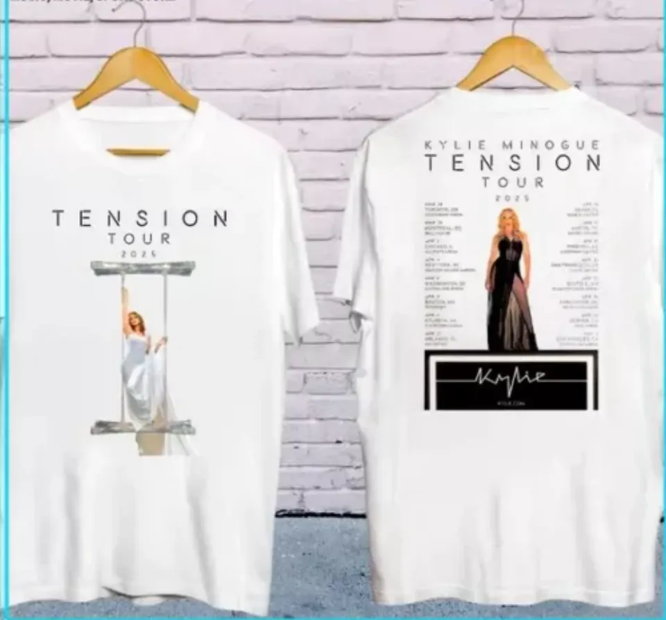 Kylie Minogue Tension World Tour 2025 Concert T-Shirt