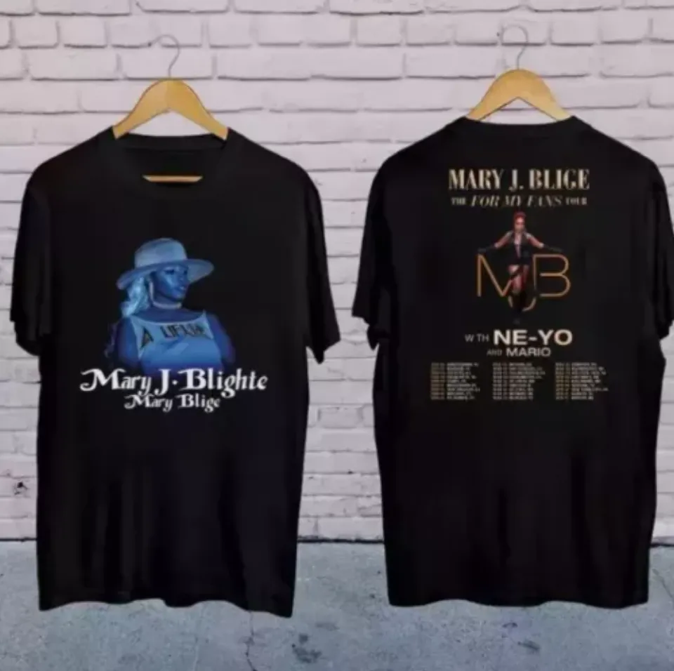 New Mary J Blige 2025 Concert, 2025 Mary J Blige The For My Fans Tour T-Shirt