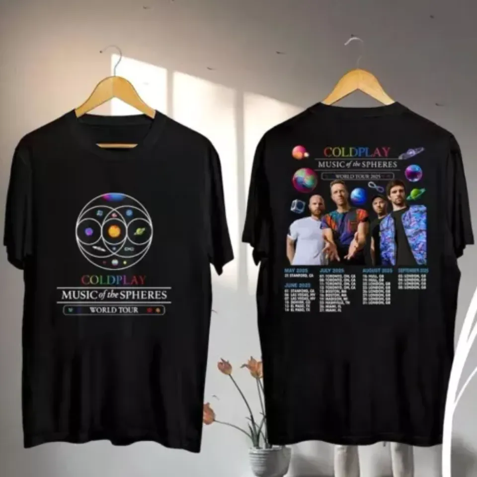Coldplay Band 2025 Concert Tee, Coldplay Music Of The Spheres Tour 2025 Shirt