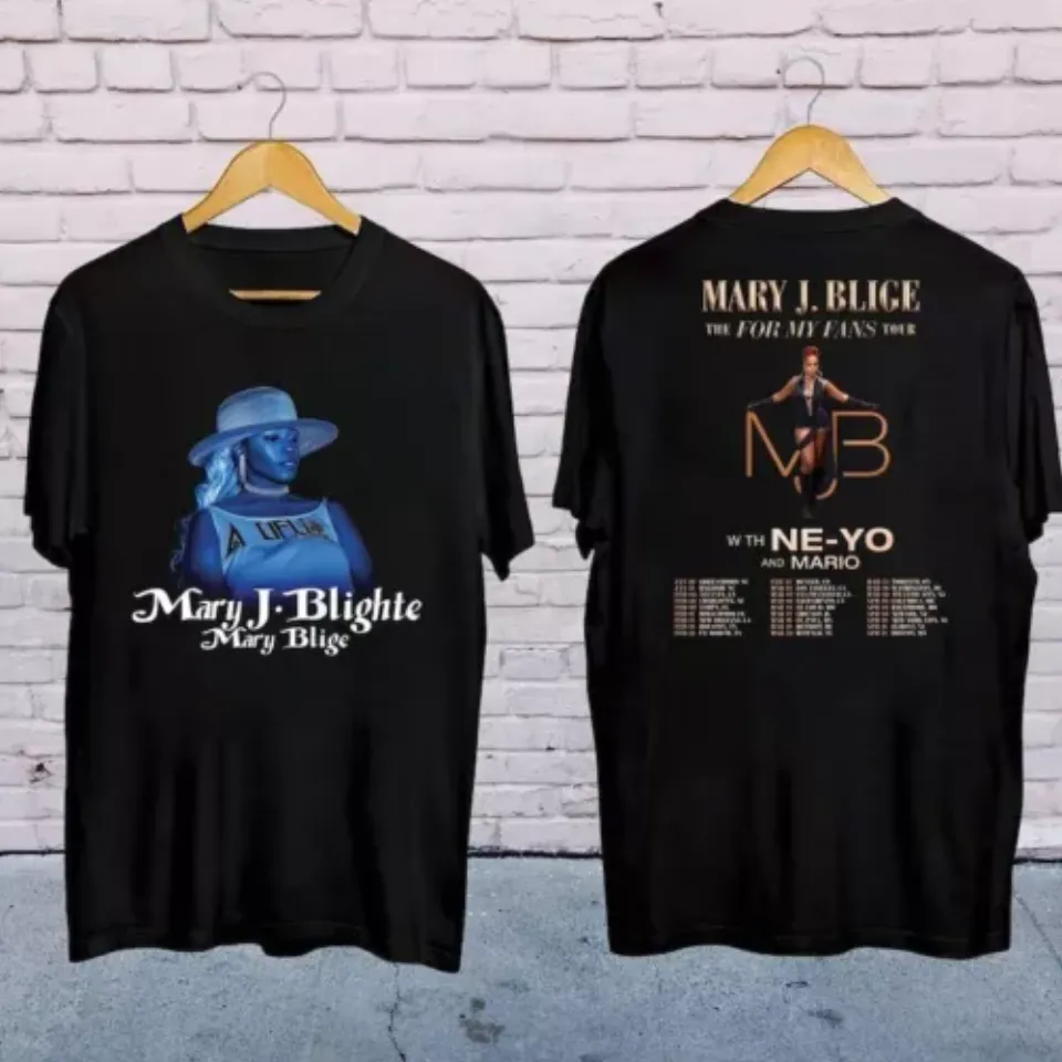 New Mary J Blige 2025 Concert, 2025 Mary J Blige The For My Fans Tour T-Shirt