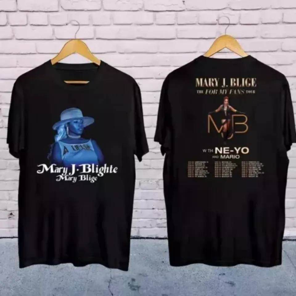 New Mary J Blige 2025 Concert, 2025 Mary J Blige The For My Fans Tour T-Shirt