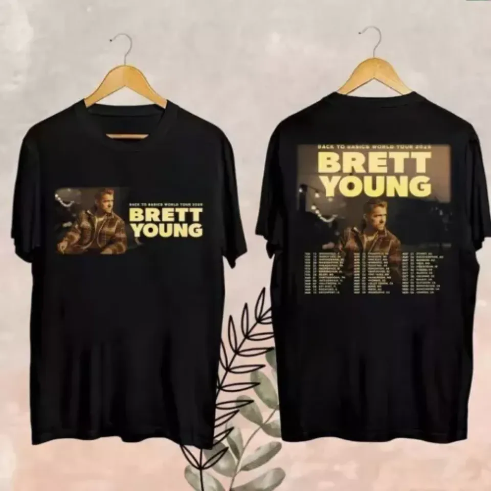 New Brett Young Back To Basics World Tour 2025 T-Shirt