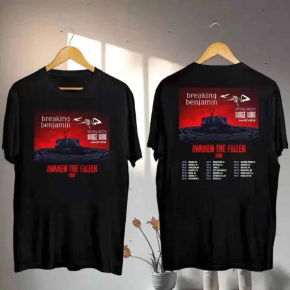New Breaking Benjamin Awaken The Fallen 2025 Tour Shirt  Breaking Benjamin 2025.