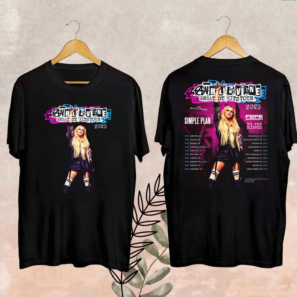 Avril Lavigne Greatest Hits Tour 2025 Shirt, Avril Lavigne 2025 Concert