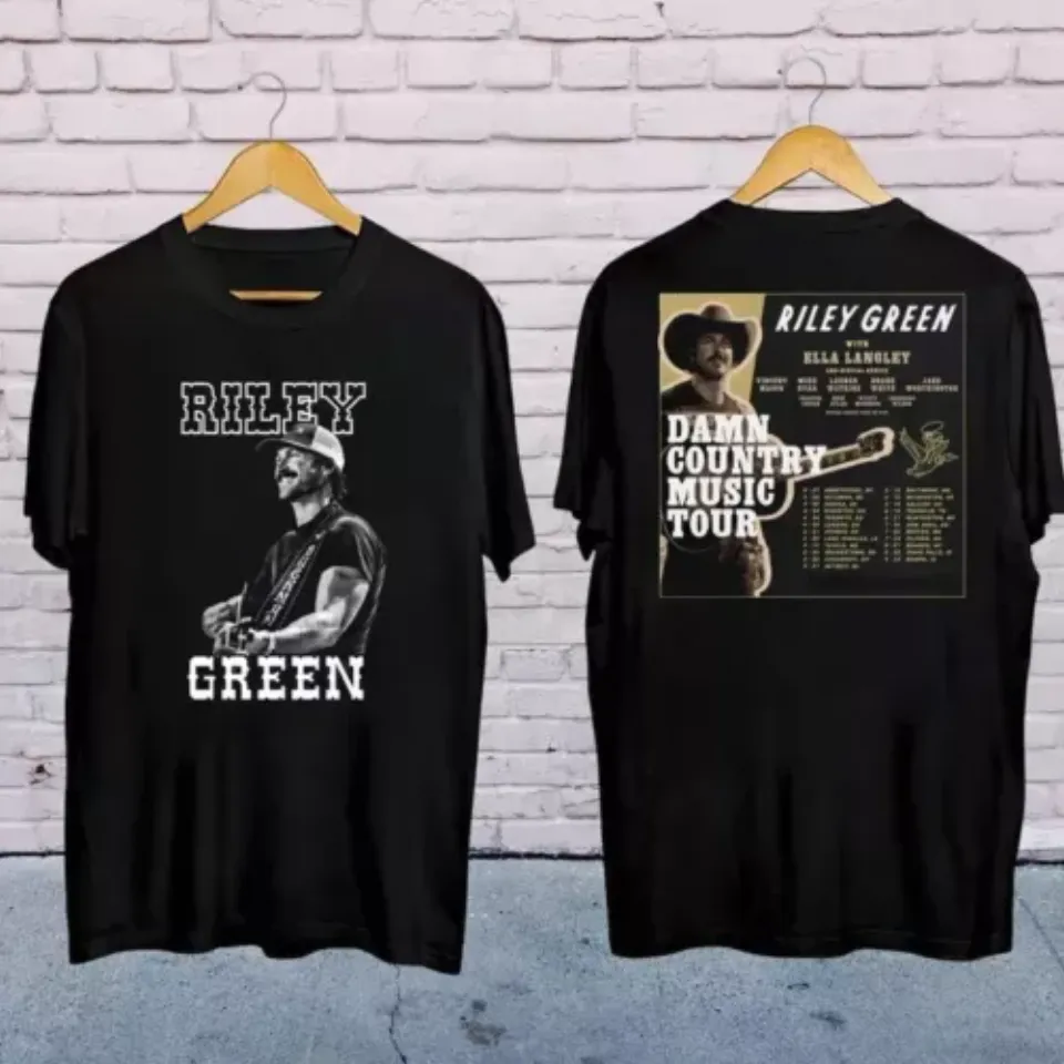 New 2025 Riley Green Damn Country Music Tour Shirt, Riley Green 2025 Concert, Gift