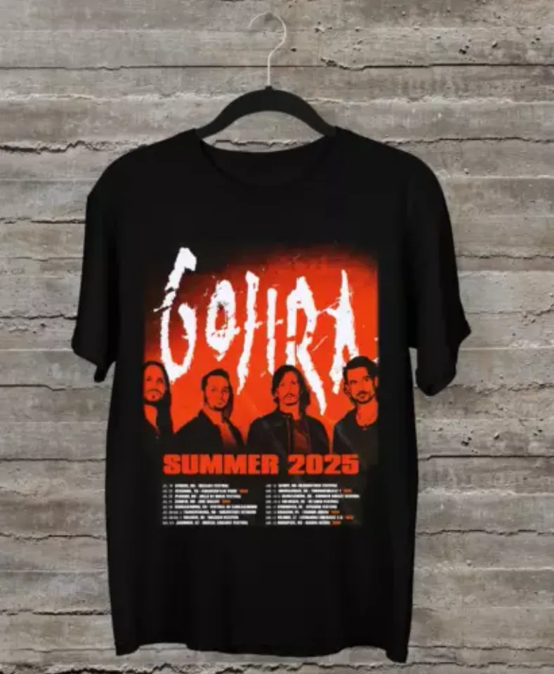 New Gojira Summer 2025 Tour Concert Black All Size T-Shirt