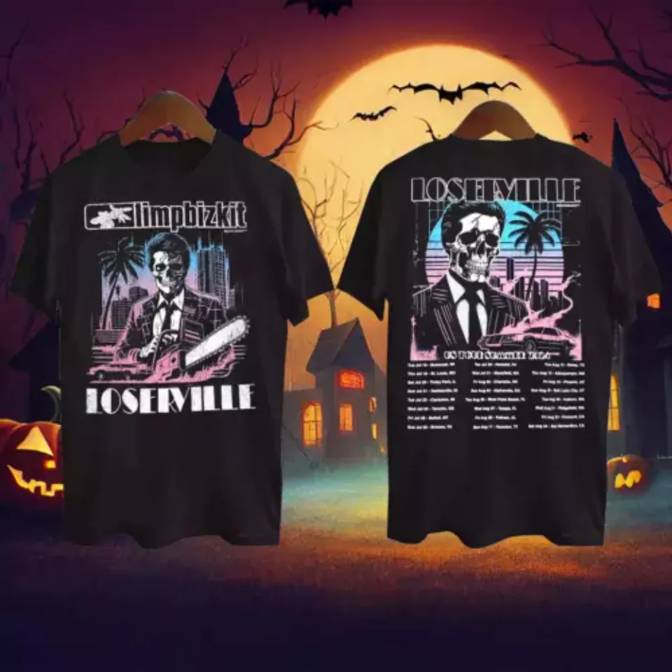 New Rare !!! Limp Bizkit Loserville 2025 Merch Tour Music T-Shirt