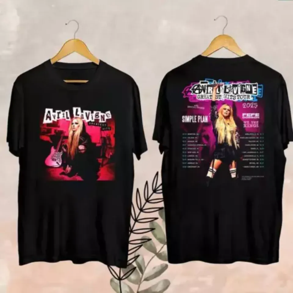 2025 Avril Lavigne Greatest Hits Tour T-Shirt  Avril Lavigne 2025 Concert