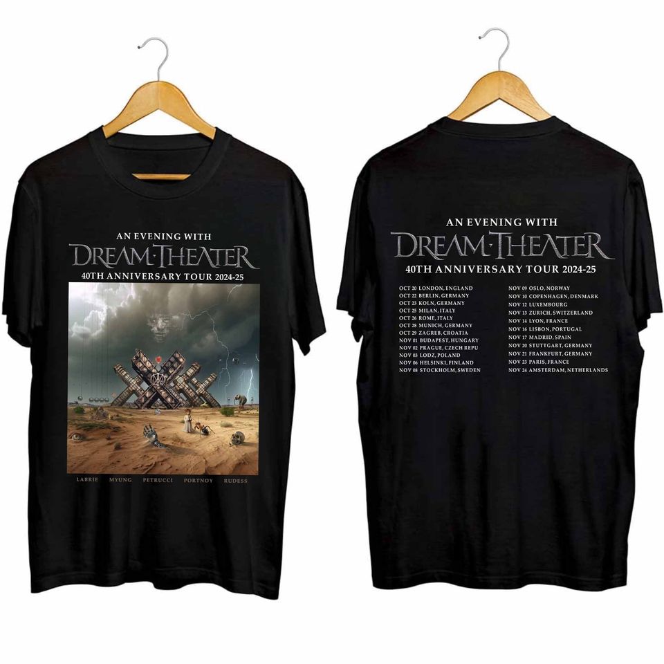 Dream Theater - 40Th Anniversary Tour 2024 2025 Double Sided Shirt