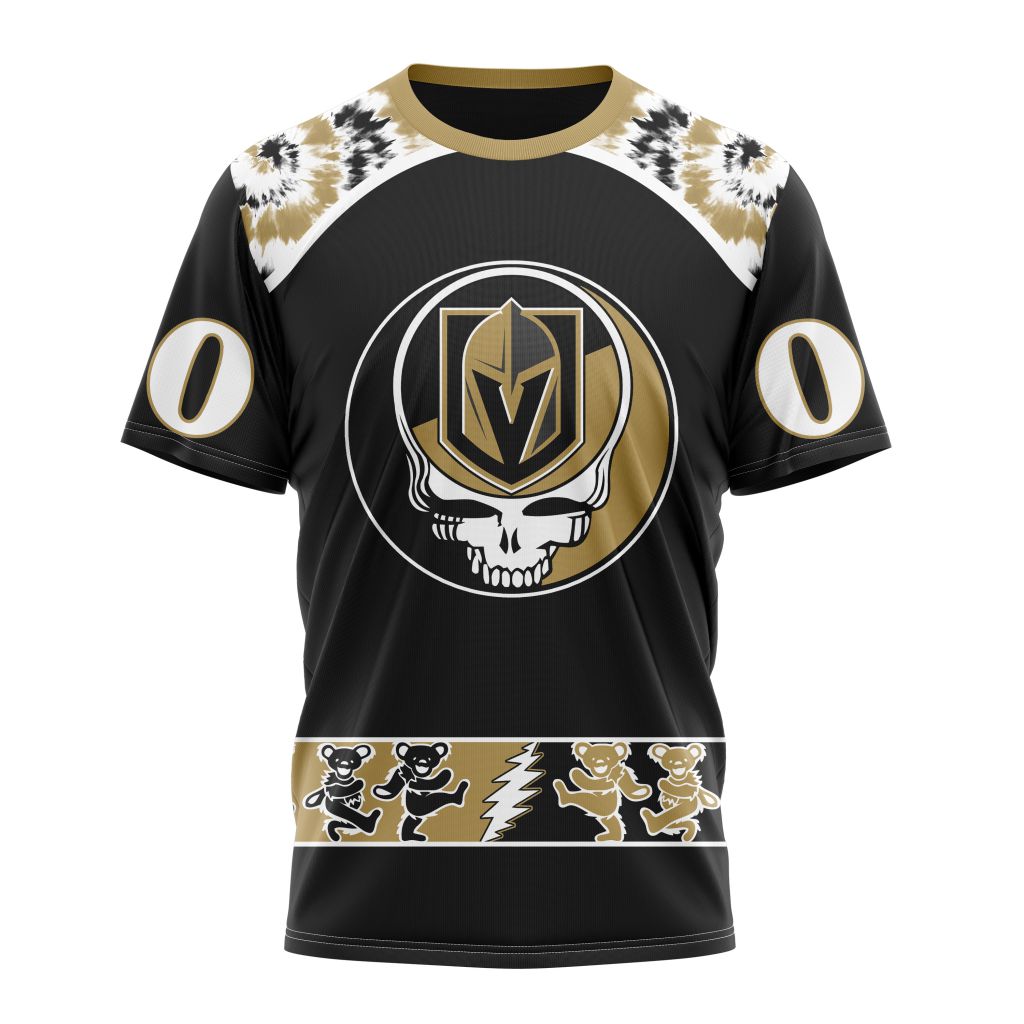 NHL Vegas Golden Knights Special Grateful Dead  Custom Name And Number 3D T-shirt 