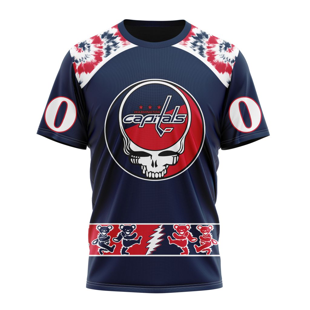NHL Washington Capitals Special Grateful Dead  Custom Name And Number 3D T-shirt 