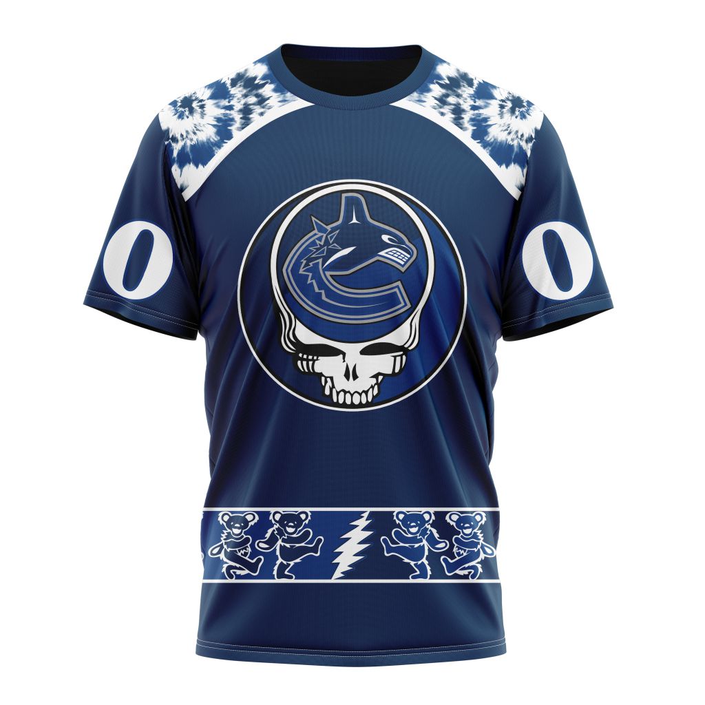 NHL Vancouver Canucks Special Grateful Dead  Custom Name And Number 3D T-shirt 