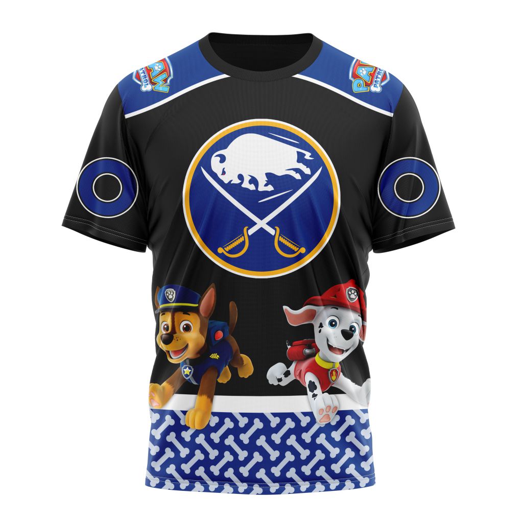 NHL Buffalo Sabres Special Paw Patrol  Custom Name And Number 3D T-shirt 