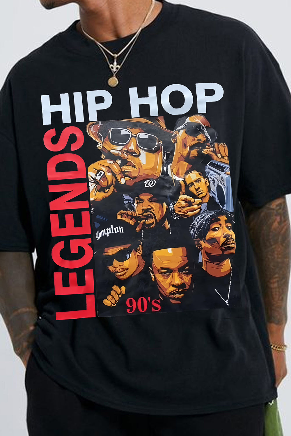 90s Legends Hip Hop Rappers Graphic Tee For Men