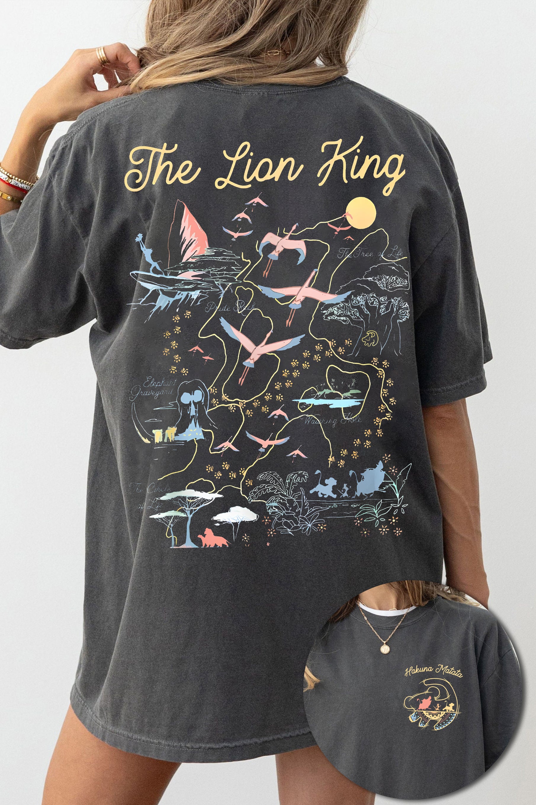 Lion King Map Pride Rock Tee For Women