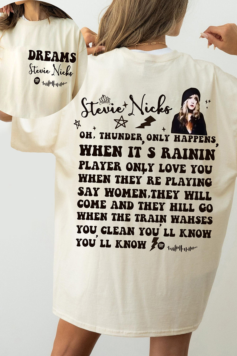 New Rock Band Stevie Nicks Fleetwood Mac Tour Tee For Women
