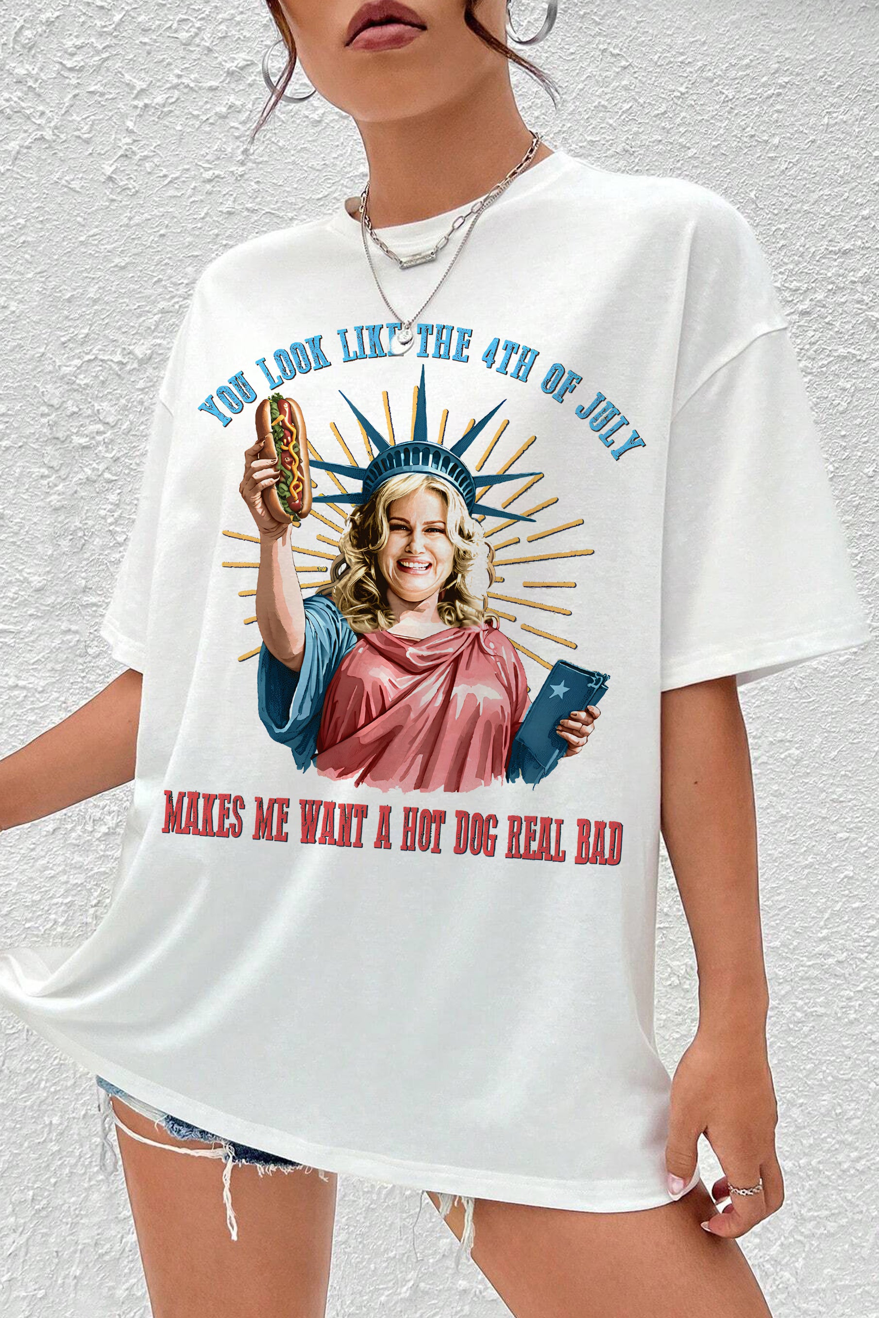 You Look Like The 4th Of July  Hotdog Tee For Women