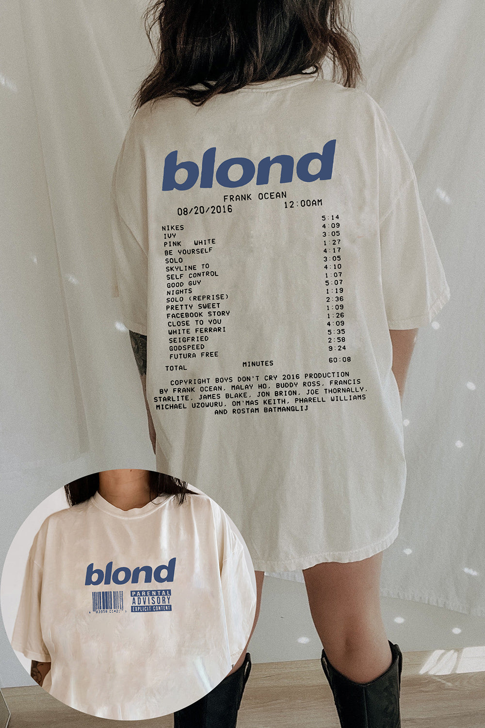 New Blond Band Tracklist Tee For Women