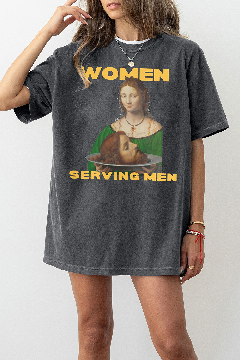 Women Serving Men Feminist Tee For Women